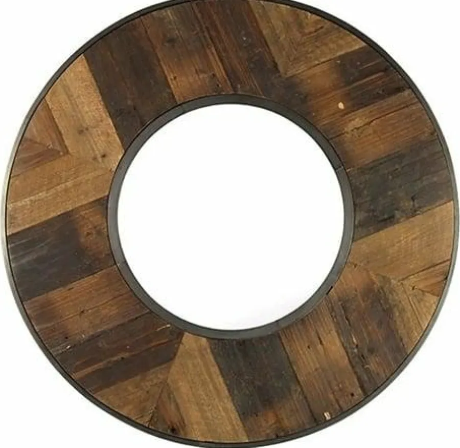Countryfield Spiegel Kristof hout met metalen rand Discount