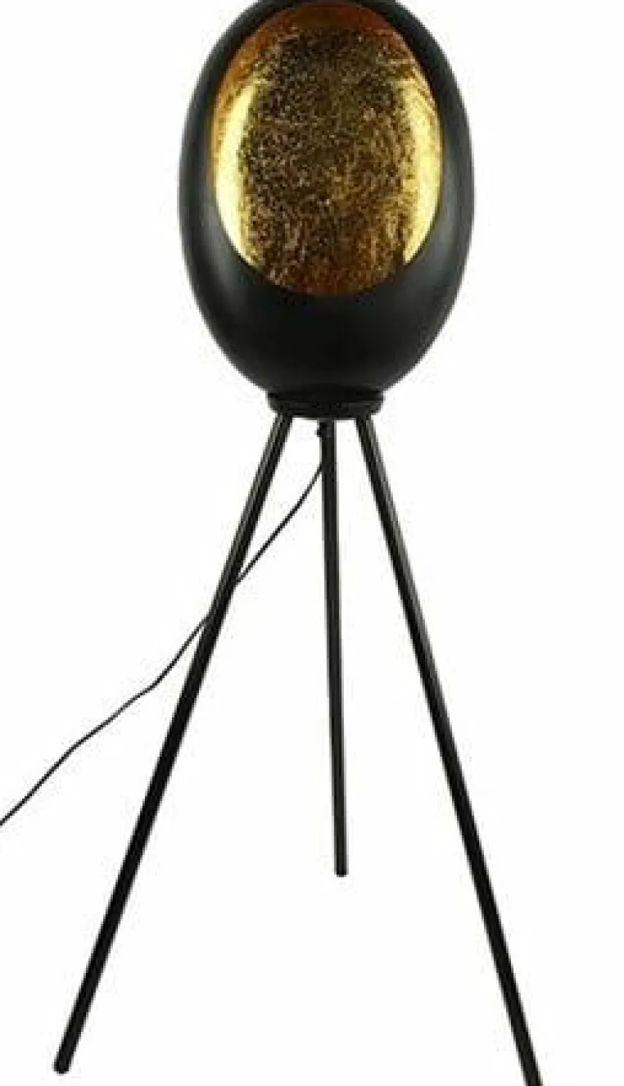 Countryfield Staande lamp E27 Eggy zwart goud Outlet