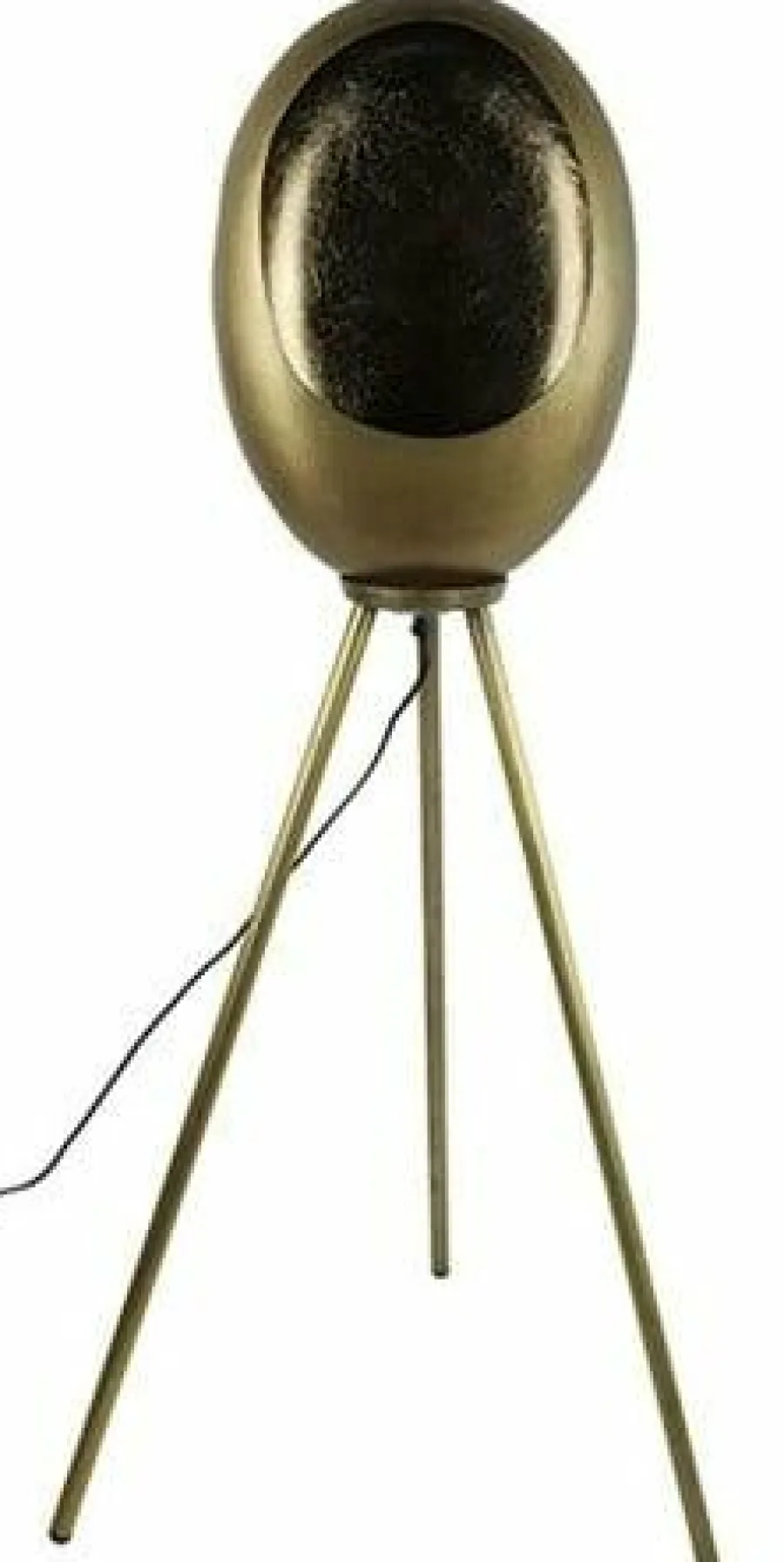 Countryfield Staande lamp E27 Eggy antiek messing