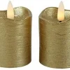 Countryfield Stompkaars rustiek Ø 5 cm Led Lyon goud set van 2 Clearance