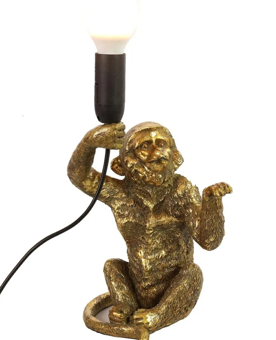 Countryfield Tafellamp E14 Cheeta zittend goud incl. lichtbron Clearance