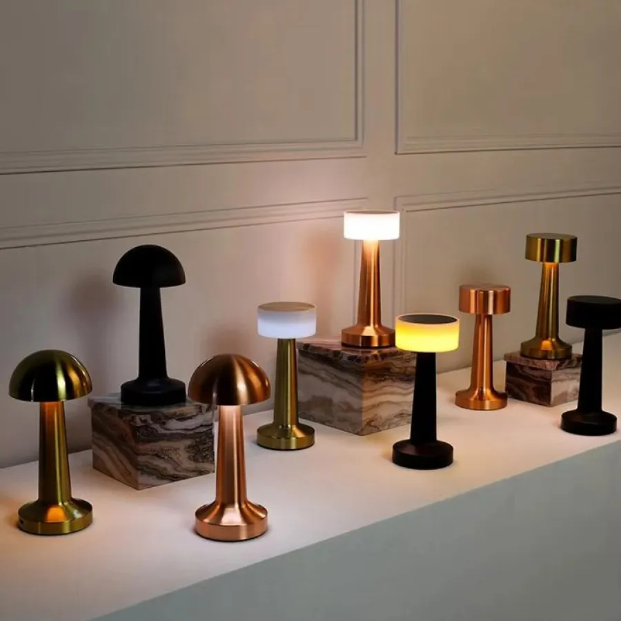 Countryfield Tafellamp Lampa goud / wit oplaadbaar