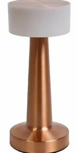 Countryfield Tafellamp Lampa koper / wit oplaadbaar Discount
