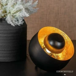 Countryfield Tafellamp Sahani zwart/goud Sale