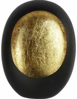 Countryfield Theelicht Eggy M mat zwart/goud