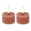Countryfield Theelicht rustiek Ø4CM LED Lyon roze - set van 2 New
