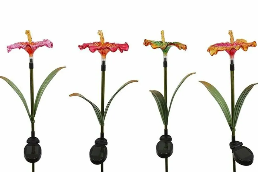 Countryfield Tuinsteker Hibiscus Solar LED - set van 4 tuinstekers Online