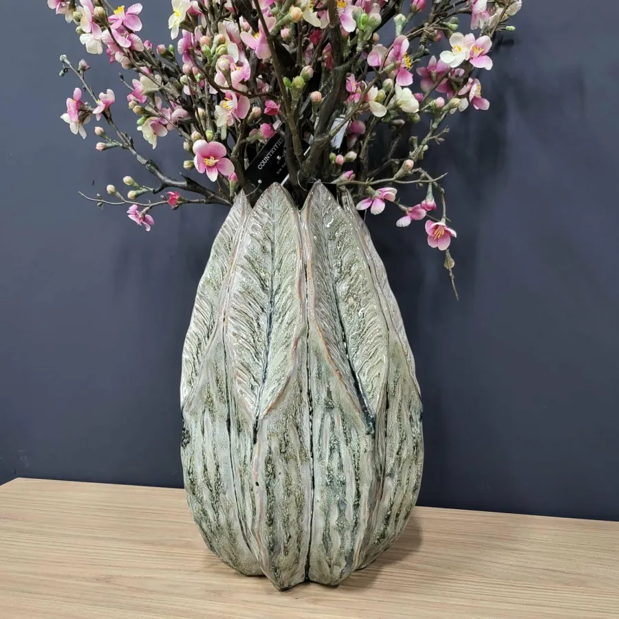 Countryfield Vaas Levi Leaf L groen - 23,5 x 23,5 x 37,5 cm Online