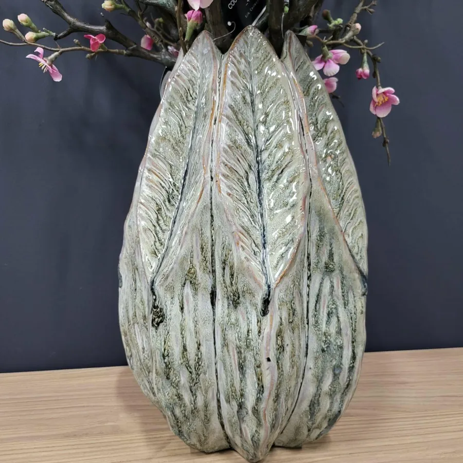 Countryfield Vaas Levi Leaf L groen - 23,5 x 23,5 x 37,5 cm Online