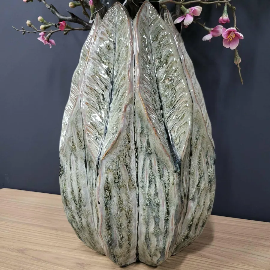 Countryfield Vaas Levi Leaf L groen - 23,5 x 23,5 x 37,5 cm Online