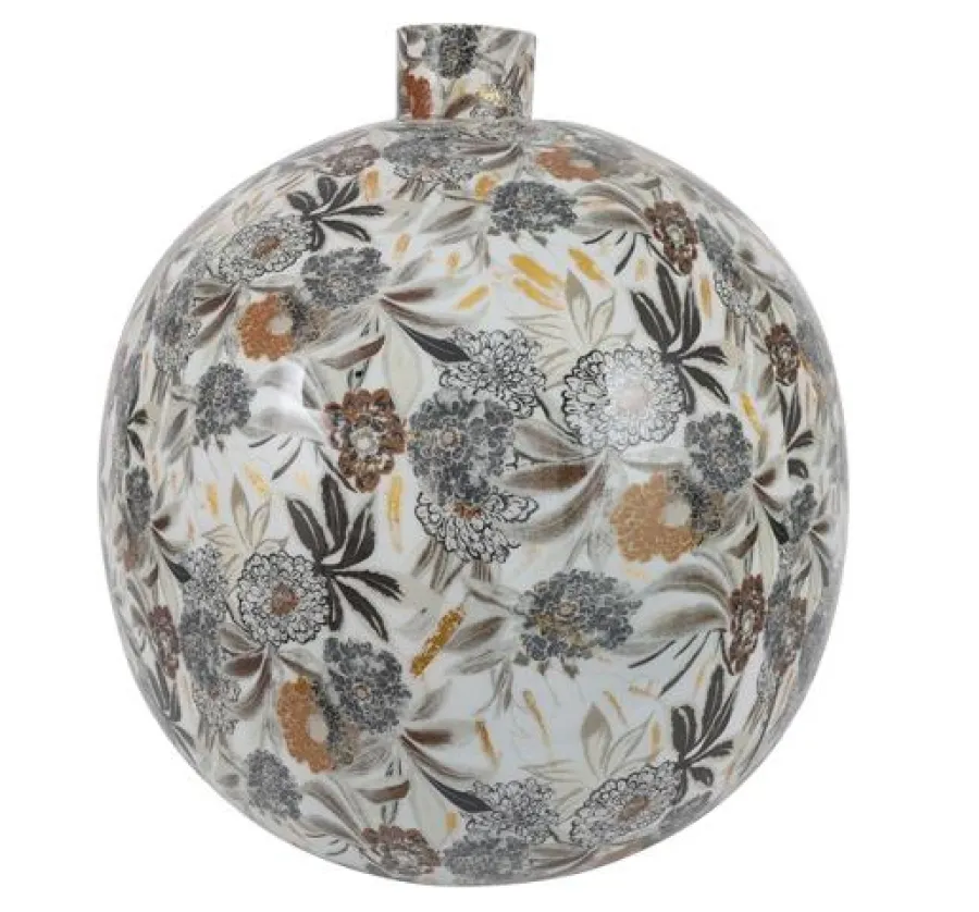 Countryfield Vaas Peony L bruin/wit rond Best