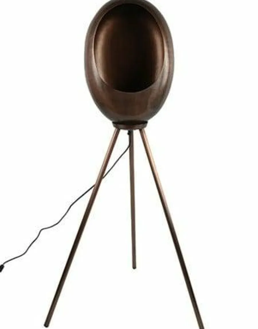 Countryfield Vloerlamp E27 Eggy antiek koper Best