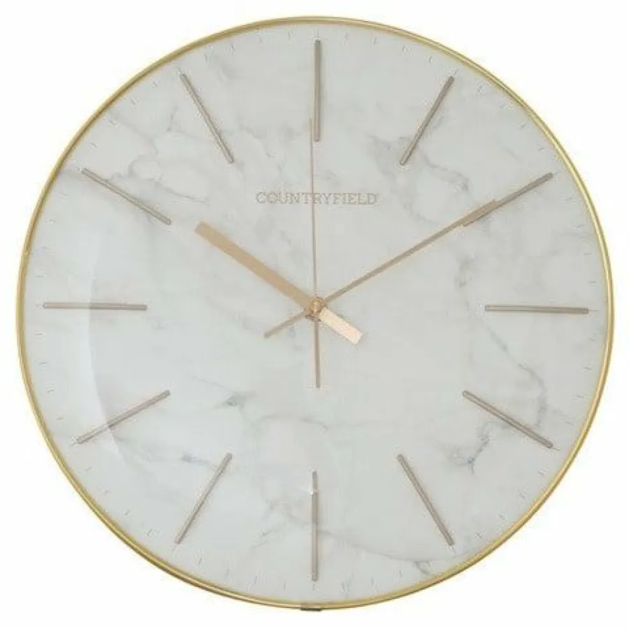 Countryfield Wandklok Bellamy wit marmer Ø 35 cm Sale