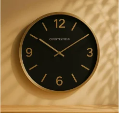 Countryfield Wandklok Copper M zwart / goud Ø 40 cm Discount
