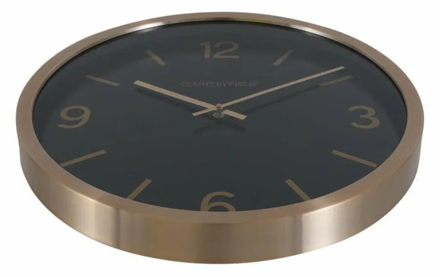 Countryfield Wandklok Copper M zwart / goud Ø 40 cm Discount