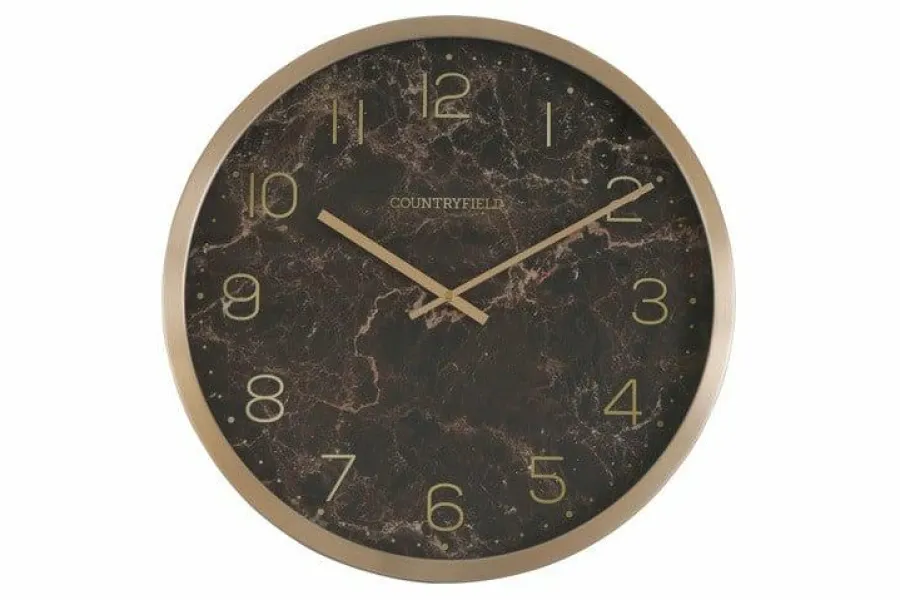 Countryfield Wandklok Copper M goud/bruin marmer Ø 40 cm Sale