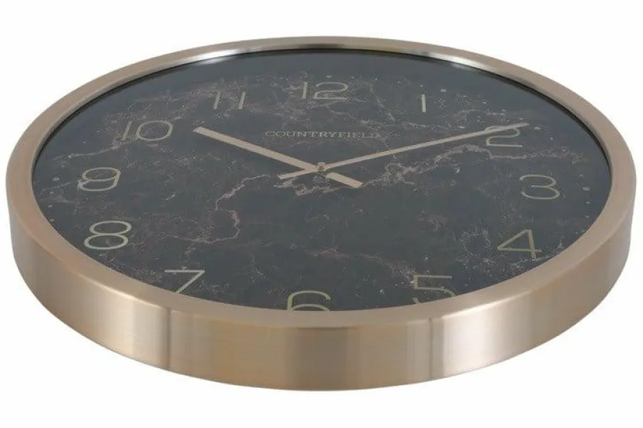 Countryfield Wandklok Copper M goud/bruin marmer Ø 40 cm Sale