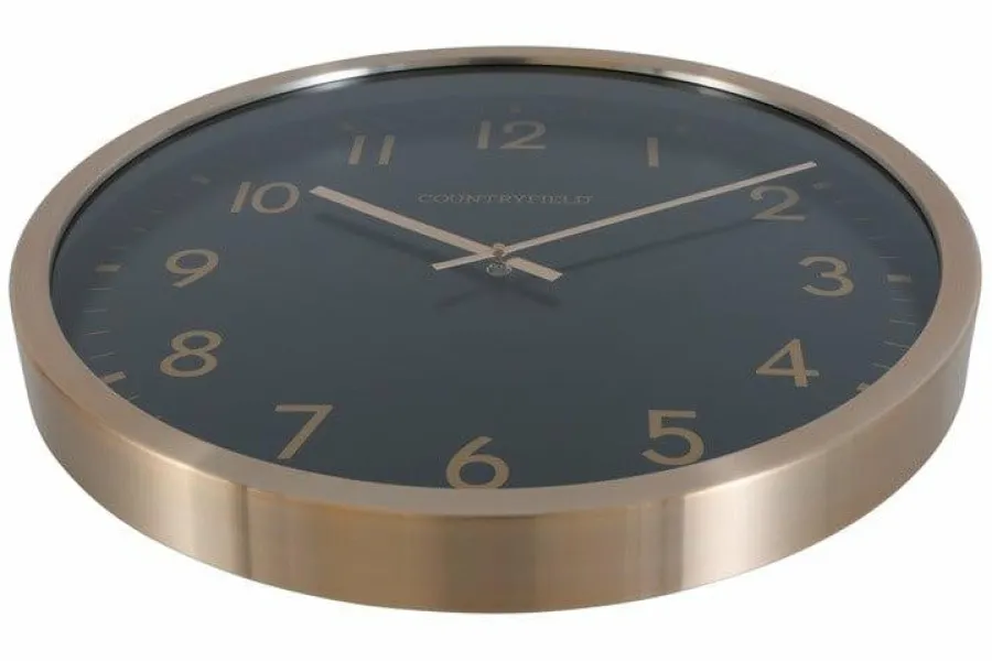 Countryfield Wandklok Copper M zwart goud Ø 40 cm Online