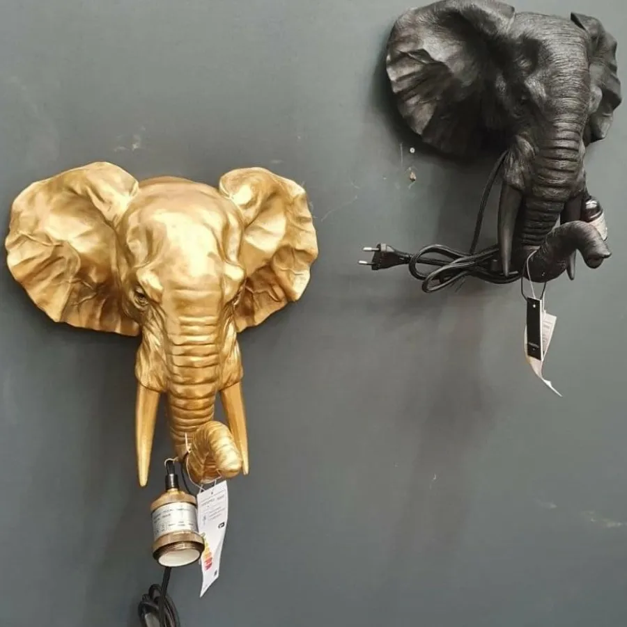 Countryfield Wandlamp olifant E27 Orwell goud Clearance