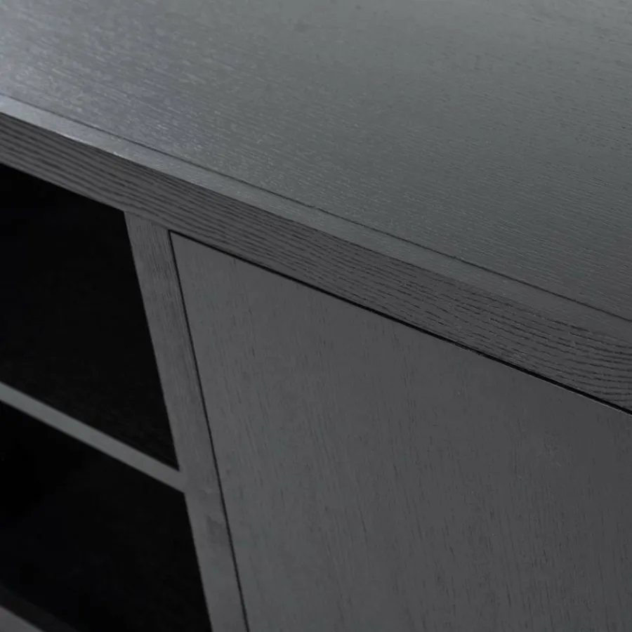 Eleonora Dressoir Helsinki 200cm 2-drs. 2 laden - zwart Clearance