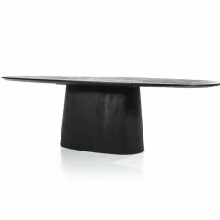 Eleonora Eettafel Aron ovaal 250x110 - zwart Outlet