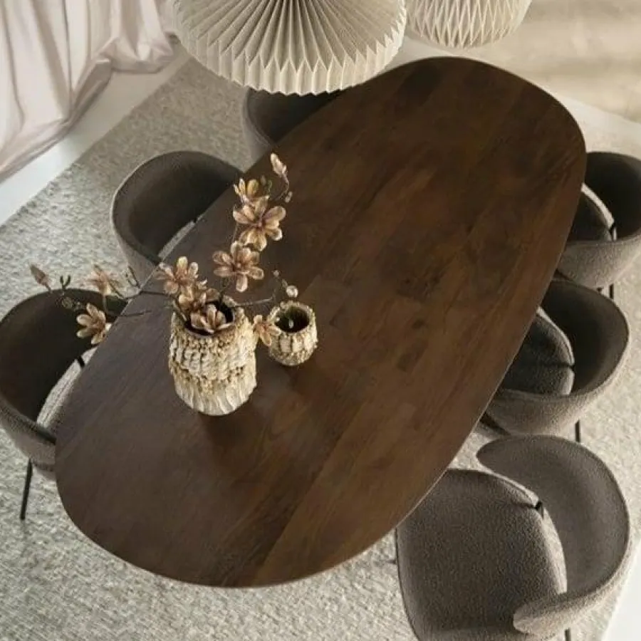 Eleonora Eettafel Coco 240x110 cm - lichtbruin New