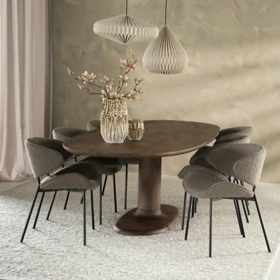 Eleonora Eettafel Coco 180x110 cm - lichtbruin Discount