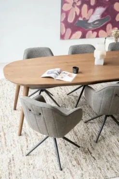 Eleonora Eettafel Elijah 260x100 cm - bruin Outlet