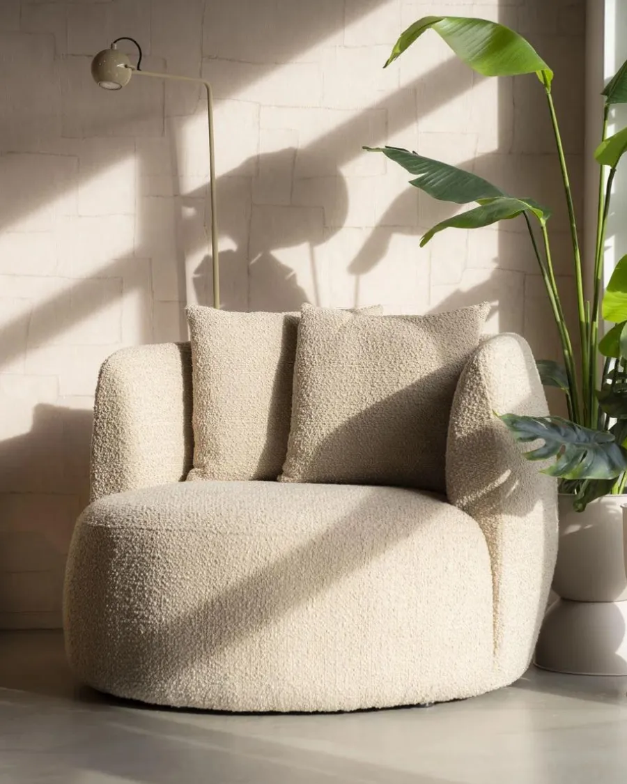 Eleonora Fauteuil Louis met kussen - zand Spark Hot