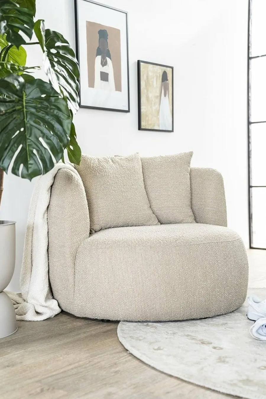 Eleonora Fauteuil Louis met kussen - zand Spark Hot