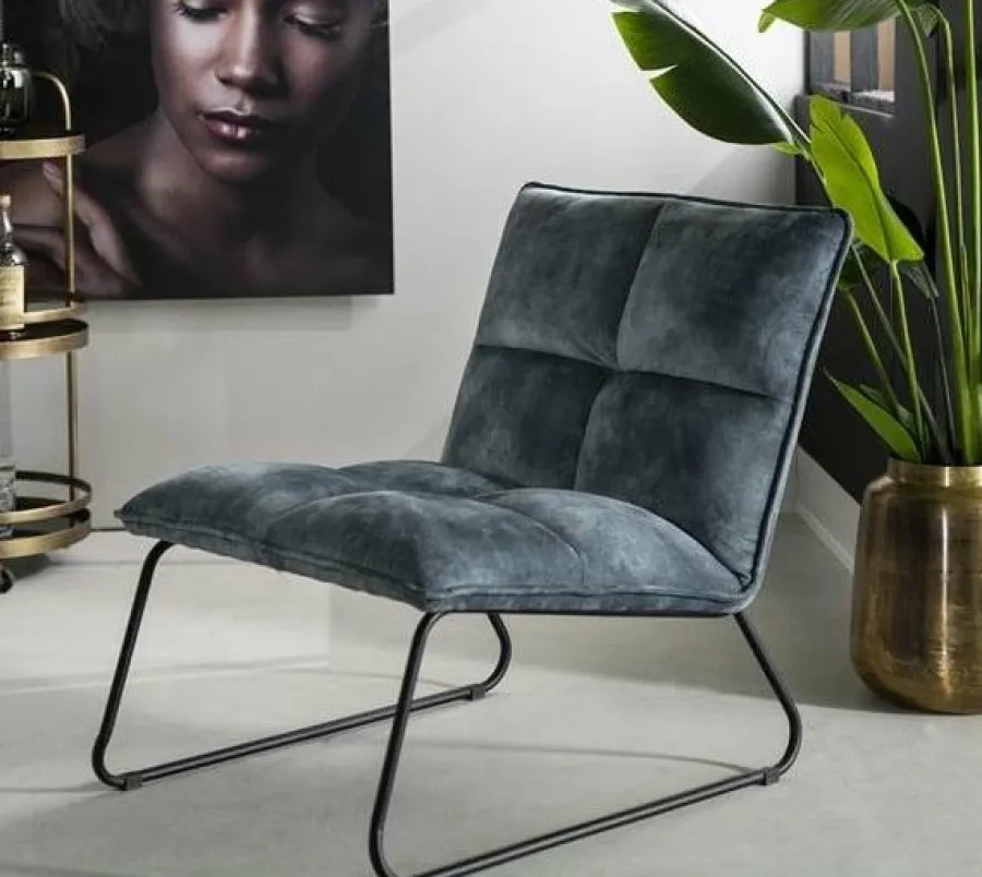 Eleonora Fauteuil Ruby - antraciet of blauw Sale
