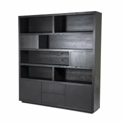 Eleonora Kabinet Helsinki 200x220cm 2-delig 4-drs. 2 laden - zwart Sale