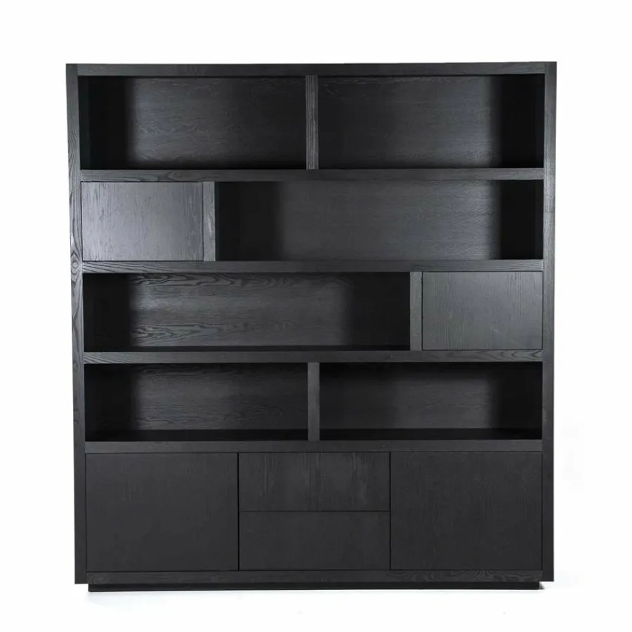 Eleonora Kabinet Helsinki 200x220cm 2-delig 4-drs. 2 laden - zwart Sale