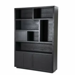 Eleonora Kabinet Helsinki 150x220cm 2-delig 3-drs. 2 laden - zwart Outlet