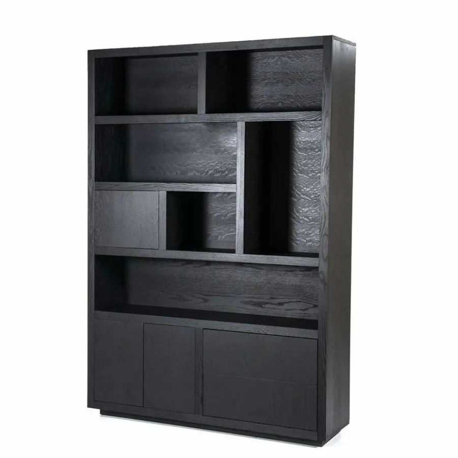 Eleonora Kabinet Helsinki 150x220cm 2-delig 3-drs. 2 laden - zwart Outlet