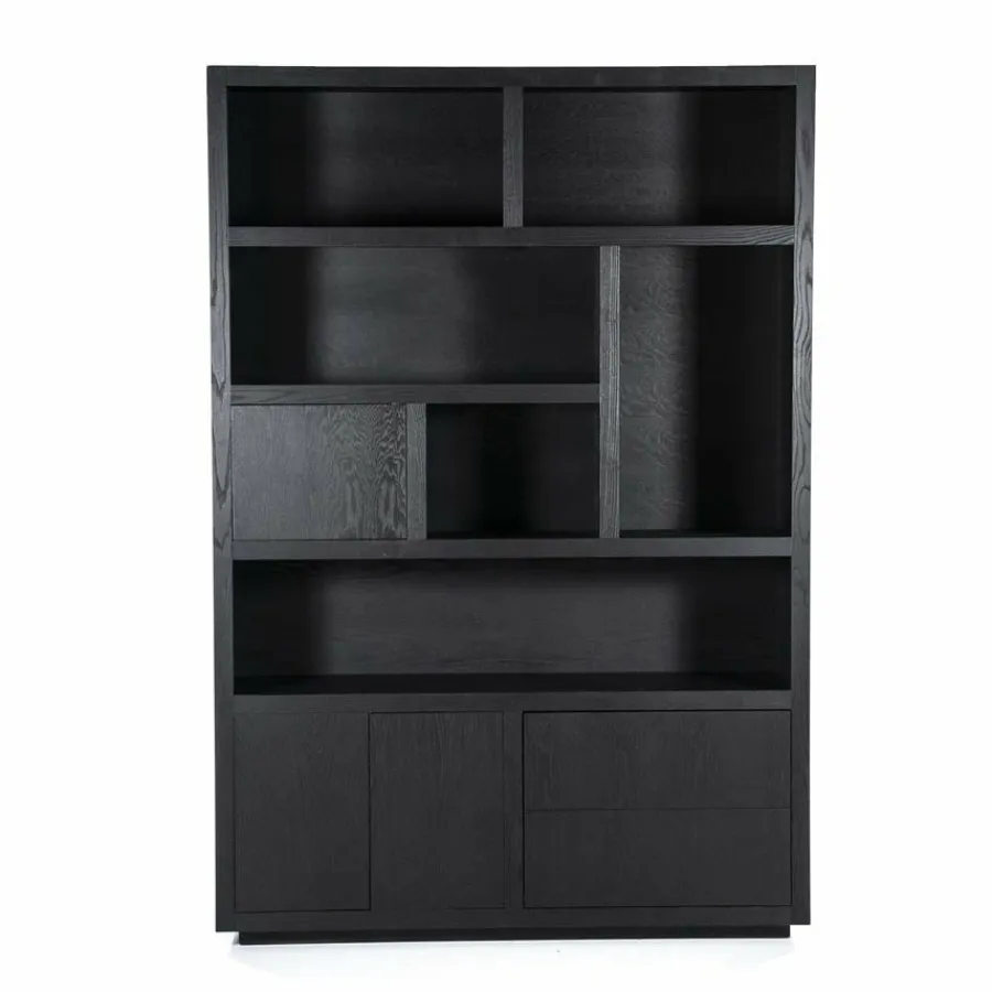 Eleonora Kabinet Helsinki 150x220cm 2-delig 3-drs. 2 laden - zwart Outlet