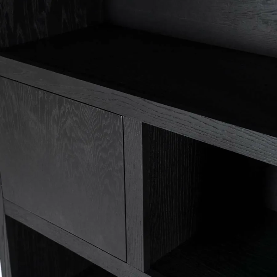 Eleonora Kabinet Helsinki 150x220cm 2-delig 3-drs. 2 laden - zwart Outlet