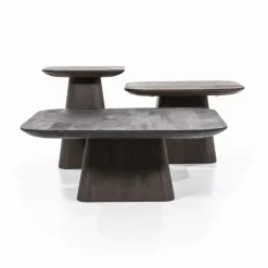 Eleonora Salontafel Aron vierkant 80x80 - bruin Discount