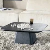Eleonora Salontafel Aron vierkant 80x80 - zwart