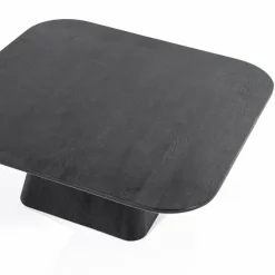 Eleonora Salontafel Aron vierkant 80x80 - zwart