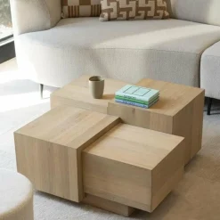 Eleonora Salontafel Quinten vierkant - naturel Discount