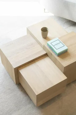 Eleonora Salontafel Quinten vierkant - naturel Discount