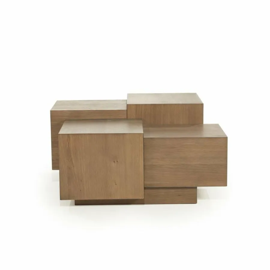 Eleonora Salontafel Quinten vierkant - bruin Outlet