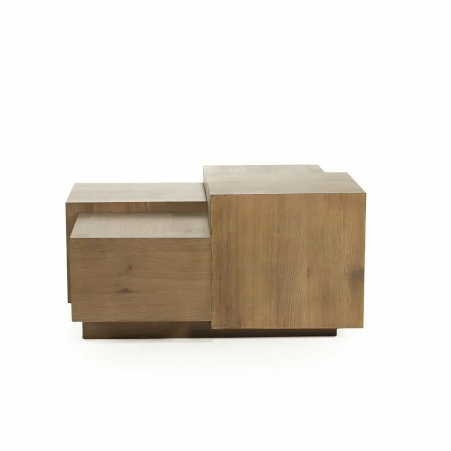 Eleonora Salontafel Quinten vierkant - bruin Outlet
