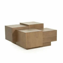 Eleonora Salontafel Quinten vierkant - bruin Outlet