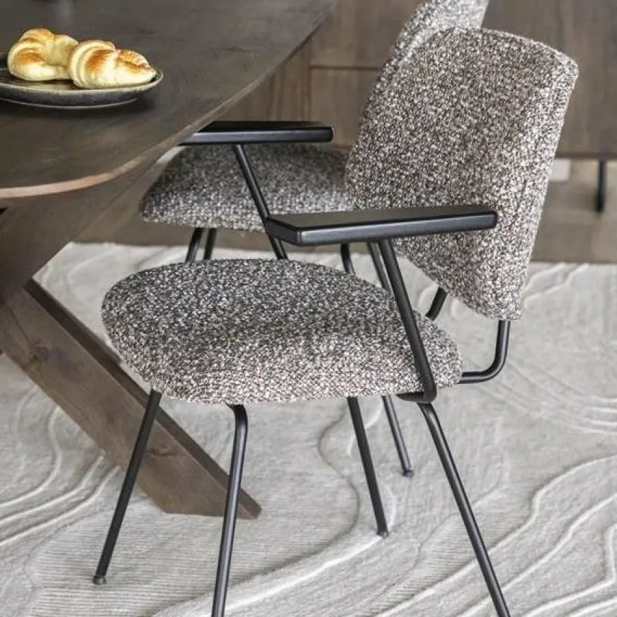 Eleonora Stoel Jon met arml - taupe Maywood Discount