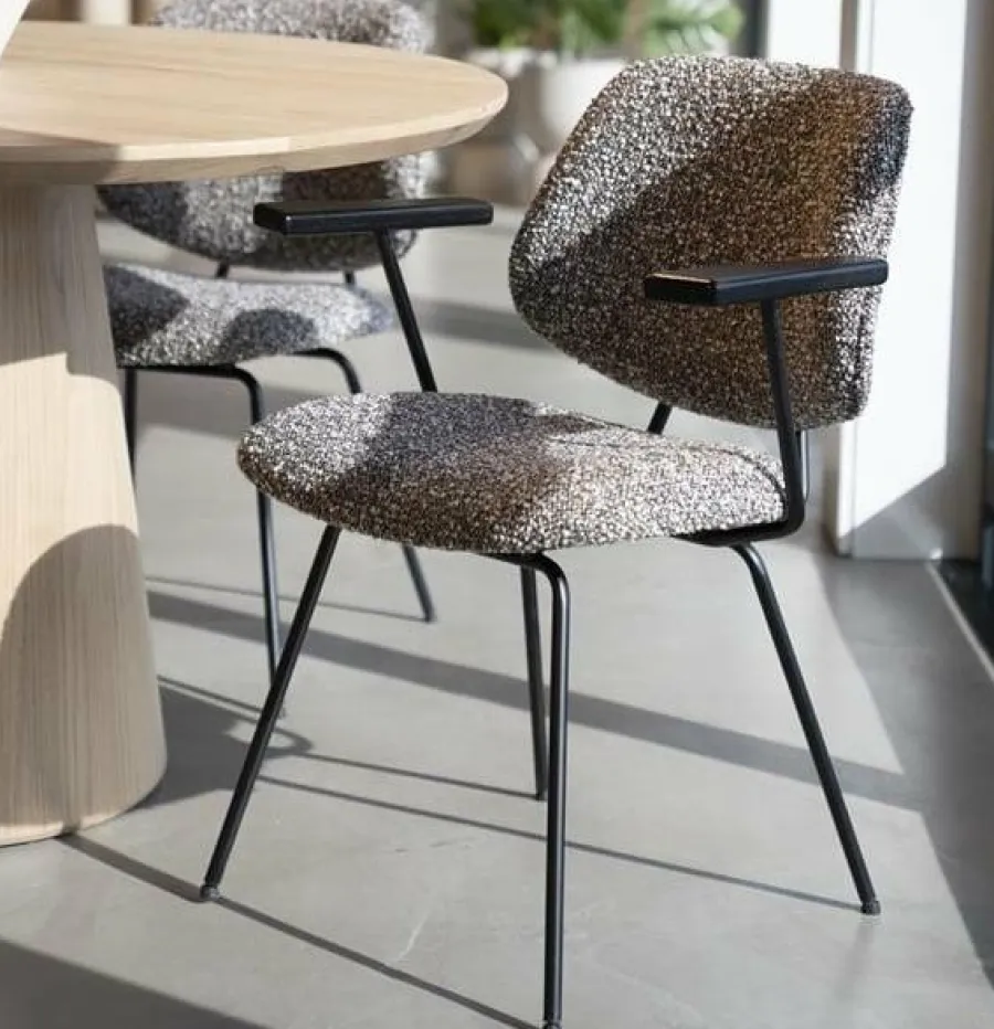 Eleonora Stoel Jon met arml - taupe Maywood Discount