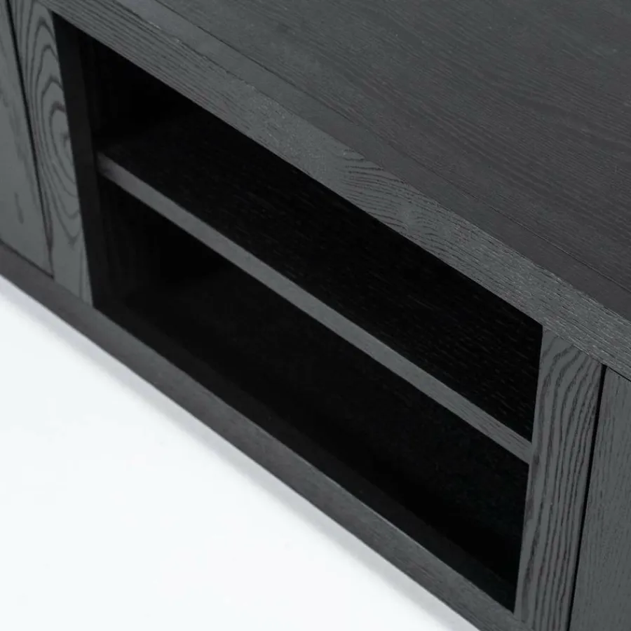 Eleonora TV meubel Helsinki 160 cm 2-drs. - zwart Hot