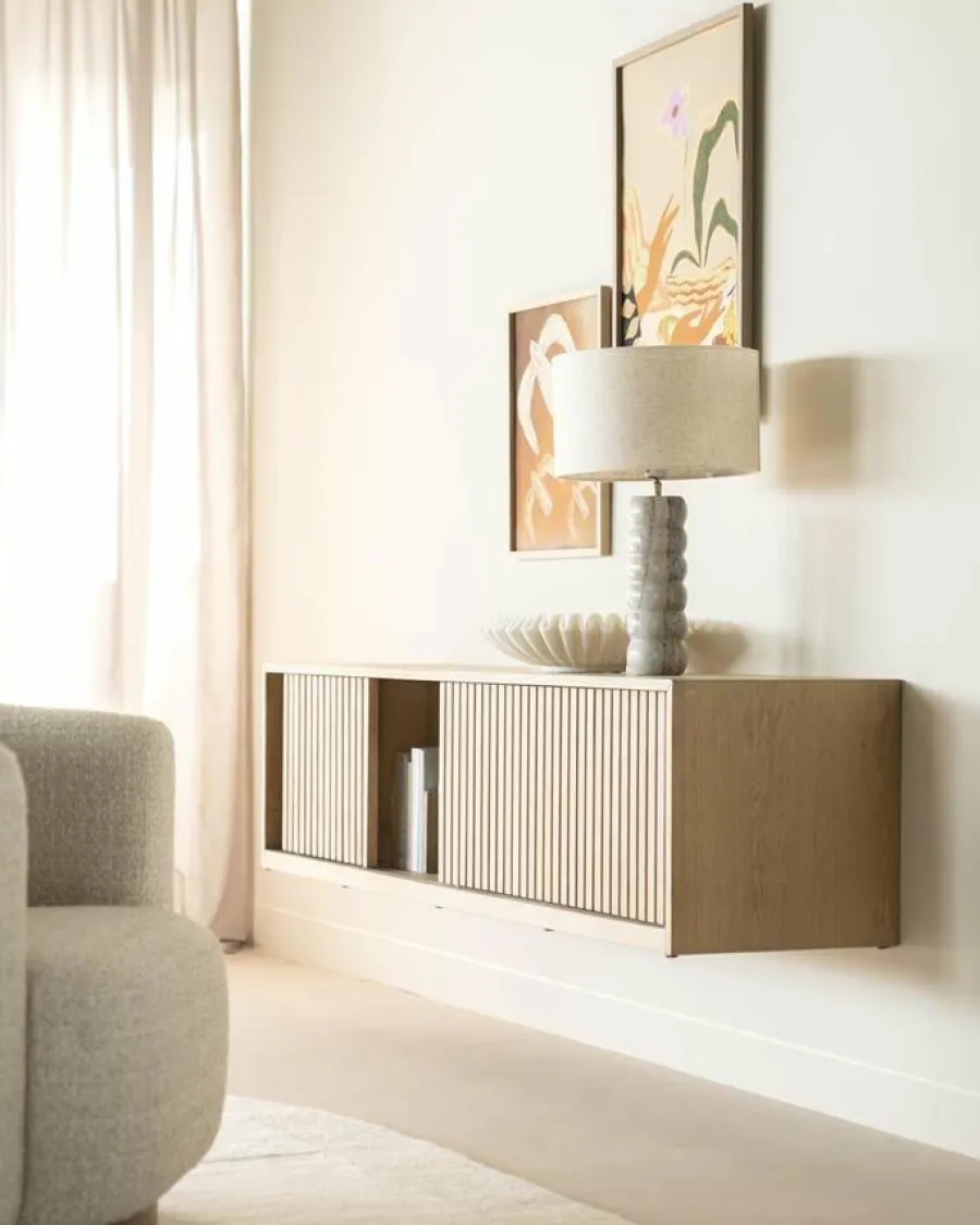 Eleonora TV meubel Milo 180 cm - naturel Outlet