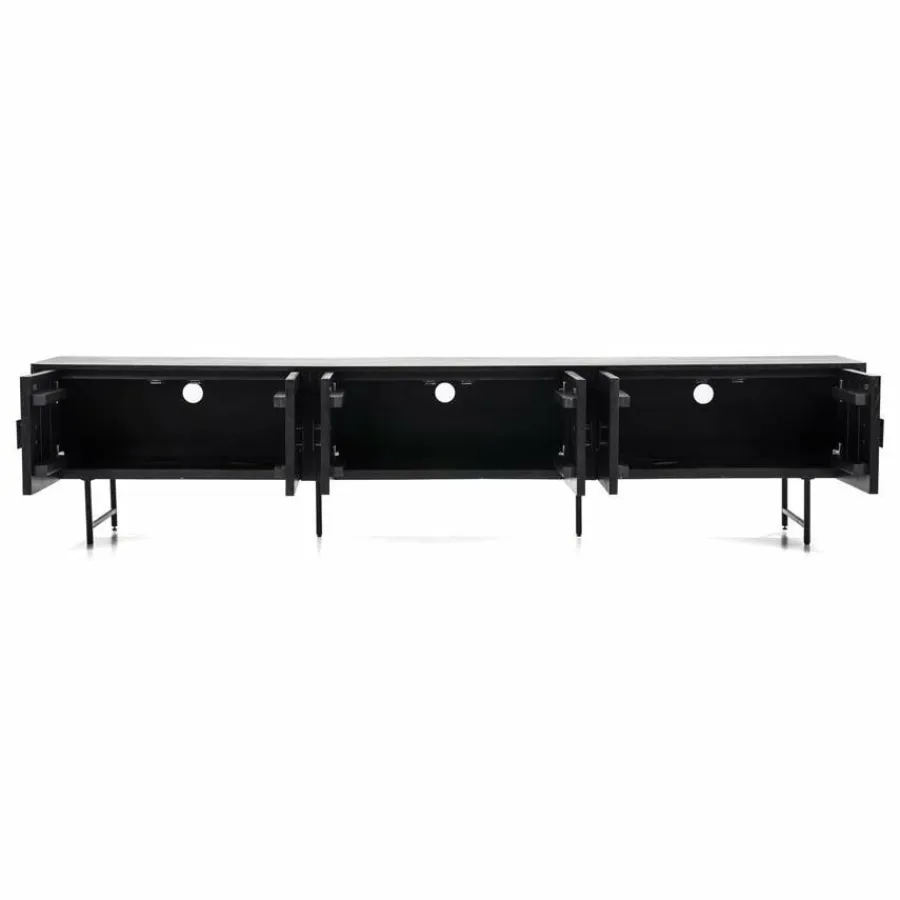 Eleonora TV meubel Remi 6-drs. - zwart Sale